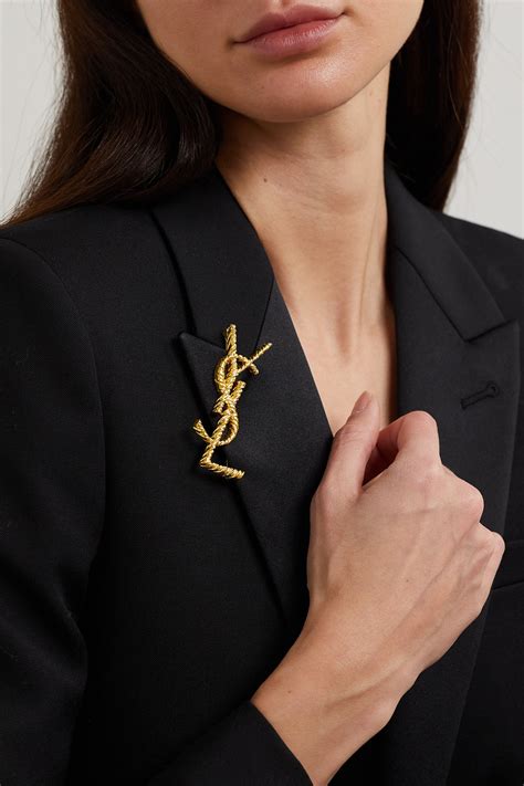 ysl gold|ysl gold brooch.